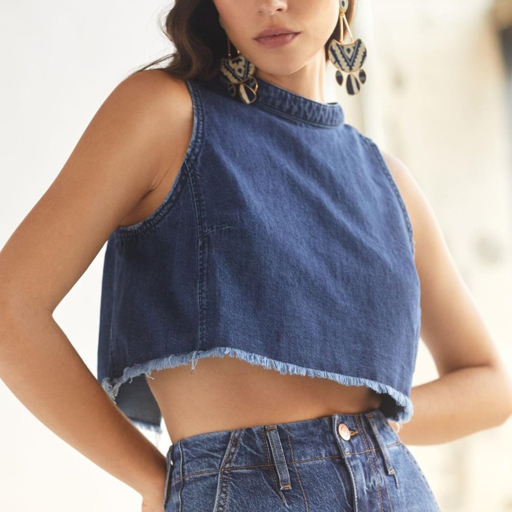 ISO: Pilcro Sleeveless Denim Cropped Tank